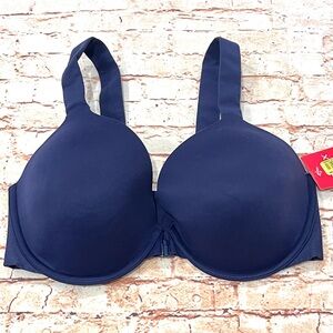 SPANX 36D Deep Navy Bra Front Closure